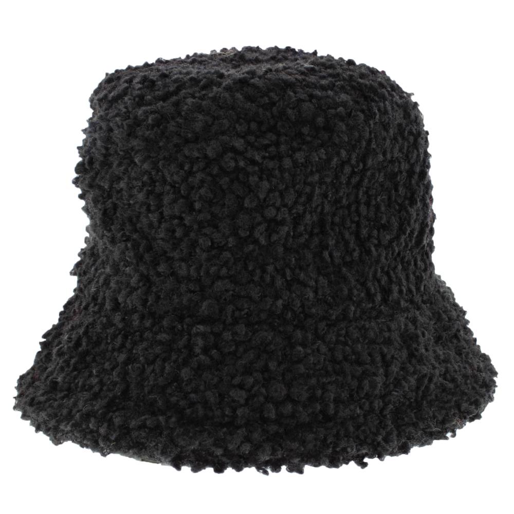 Zac's Alter Ego - Black Teddy Bear Faux Fur Bucket hat - Black